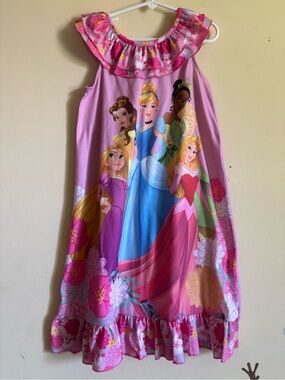 Disney Princesses pink ruffled nightgown size 7/8 sleeveless